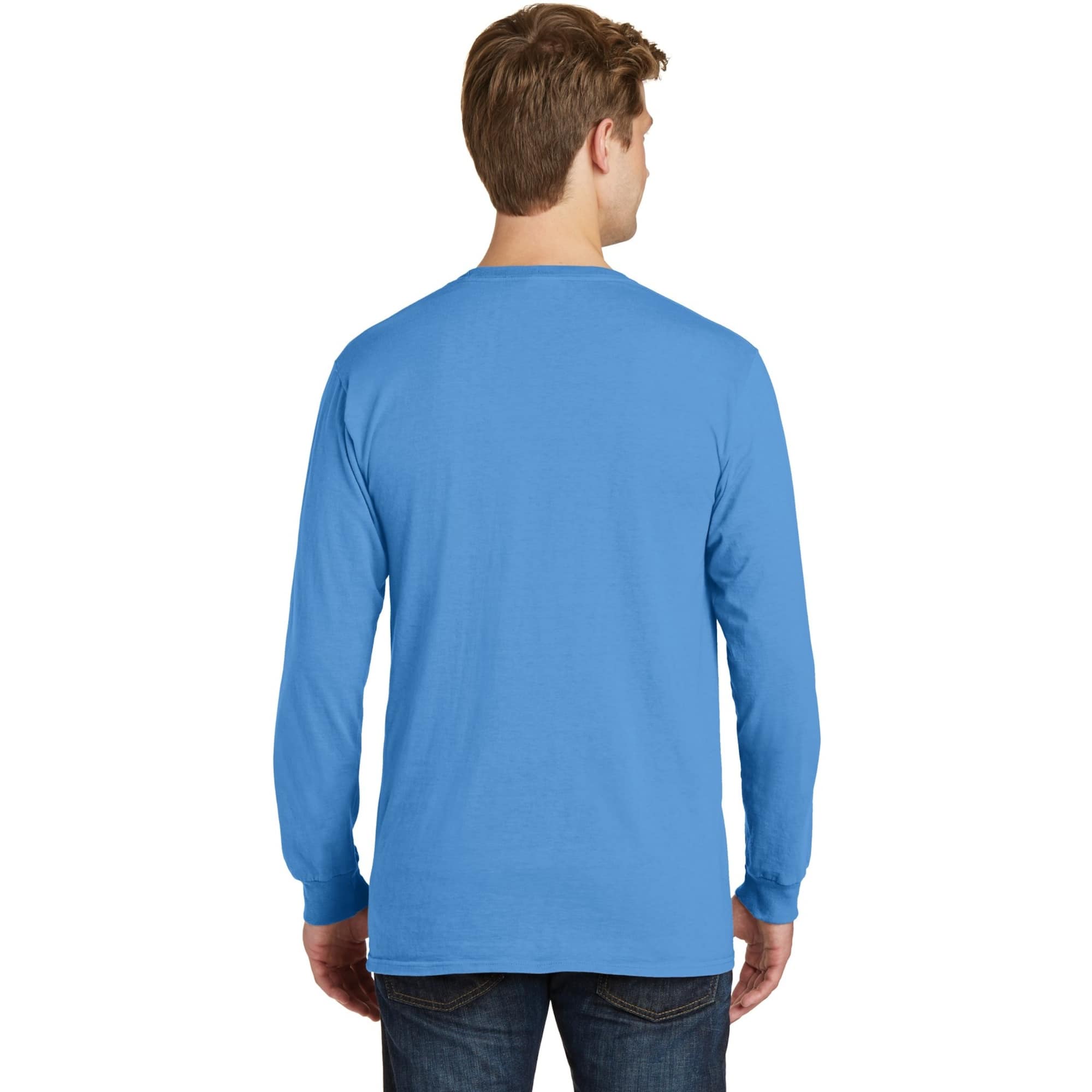 Port & Company® Beach Wash® Garment-Dyed Long Sleeve Pocket T-Shirt